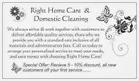 Right Home Care and Domestic Cleaning 971447 Image 1